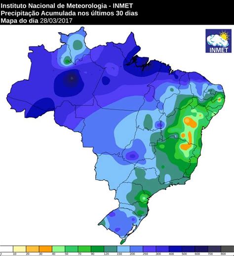 mapa da chuva no brasil
